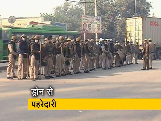 टिकरी में किसानों की ड्रोन से निगरानी