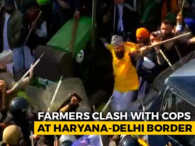 Farmers Clash With Cops At Haryana-Delhi Border Over Planned March