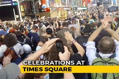 "Democracy Works": US Celebrates Joe Biden's Win At Times Square "Democracy Works": US Celebrates Joe Biden's Win At Times Square