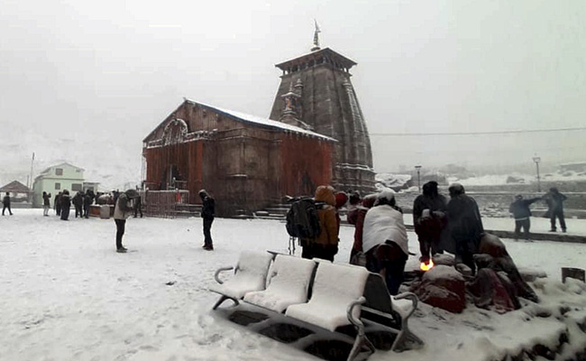 Kedarnath Temple Wrapped In Blanket Of Snow On Closing Day Ceremony