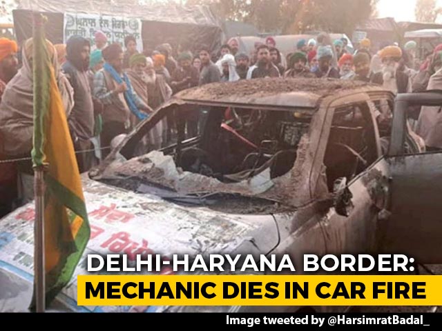 Man Who Volunteered At Farmers' Protest Burnt Alive As Car Catches Fire