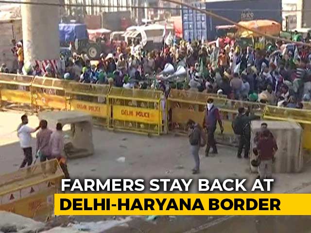 Farmers Stay Back At Delhi-Haryana Border, Key Road Blocked