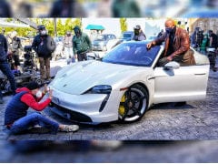 Dwayne Johnson's Next On-Screen Car Is A Porsche Taycan But He Can't Drive It. Here's Why