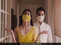 When Safety Met Style At Kajal Aggarwal's Engagement Ceremony. See Pics When Safety Met Style At Kajal Aggarwal's Engagement Ceremony. See Pics
