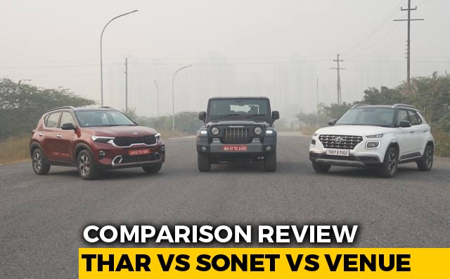 Thar vs Sonet vs Venue Comparison Review