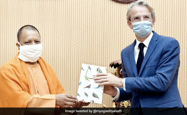 French Ambassador Meets UP Chief Minister Yogi Adityanath In Lucknow