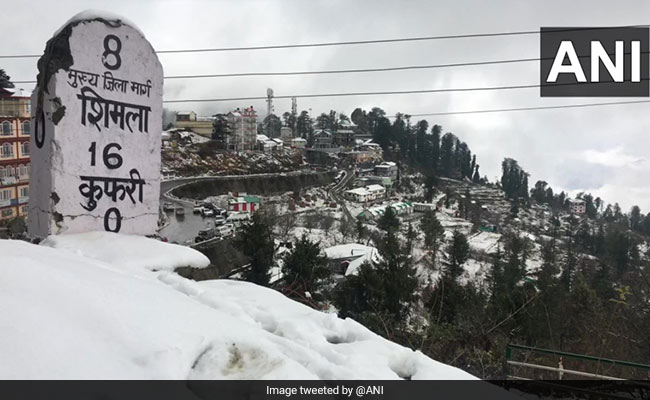Himachal Pradesh's Kufri Receives First Snowfall Of 2024