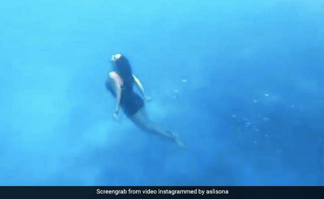 Sonakshi Sinha ने समुद्र में लगाया गोता और लगीं मछलियों के साथ तैरने, देखें Video