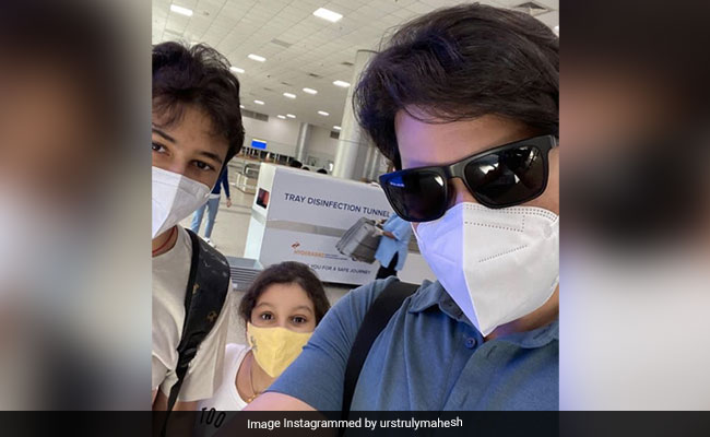 "Life's Back On Track": Mahesh Babu Shares Pic With Son Gautham And Daughter Sitara From Airport