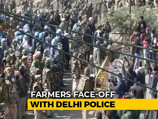 Barbed Wires, Trucks As Barriers To Keep Farmers From Delhi