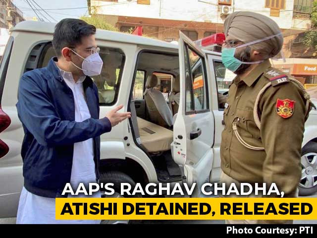 AAP's Raghav Chadha, Others Detained; Protest At Amit Shah's Home Denied