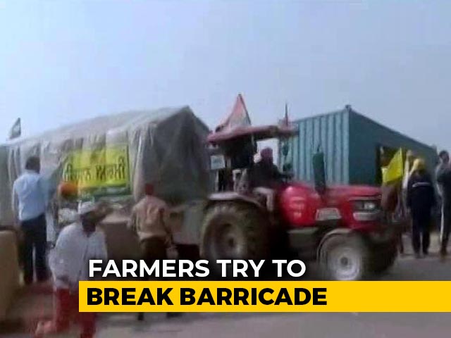 Haryana-Rajasthan Border: Farmers Attempt To Break Barricades