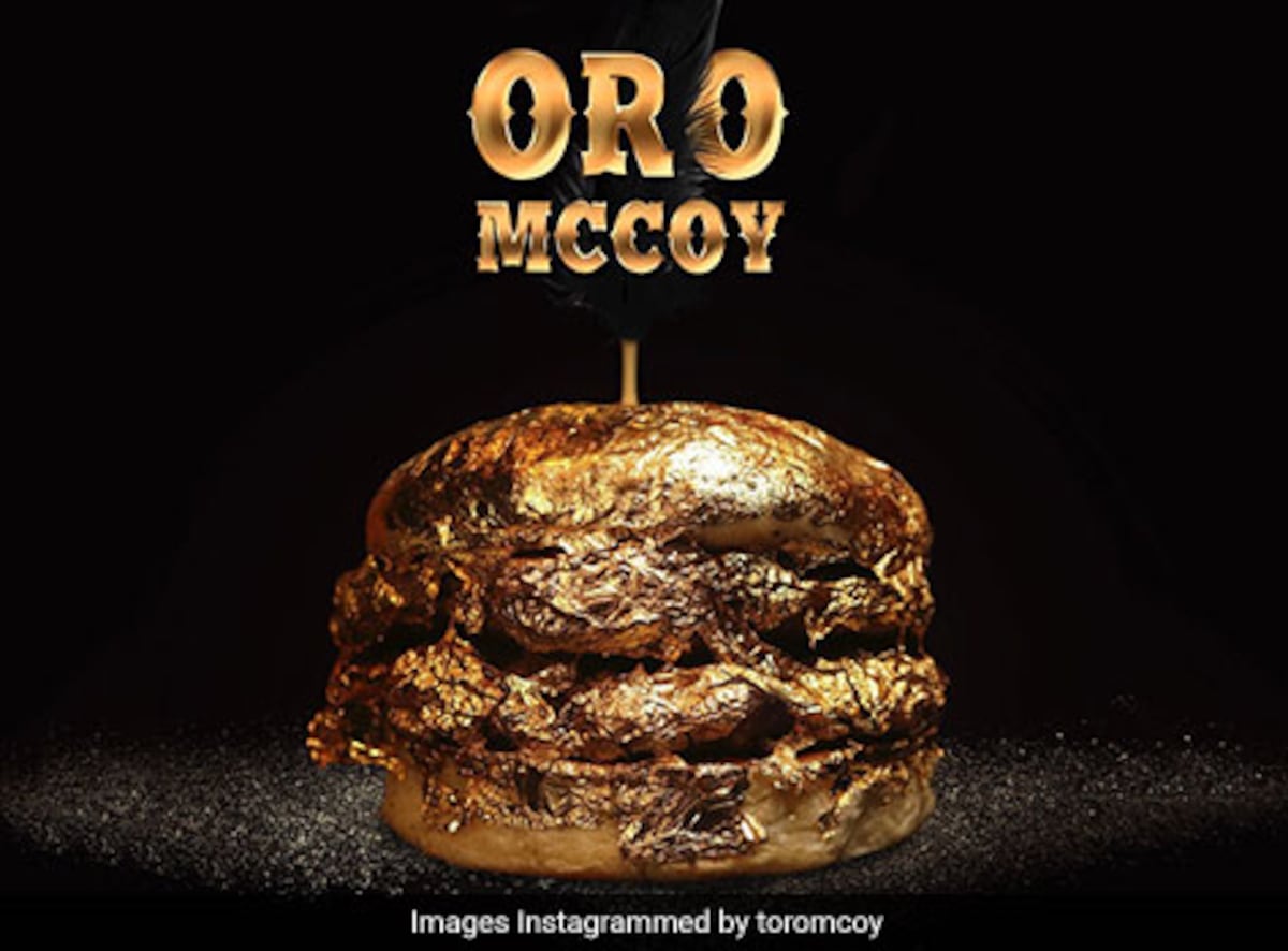 Viral Columbian Restaurant Makes 24 Karat Gold Burger Guess Its Price Ndtv Food