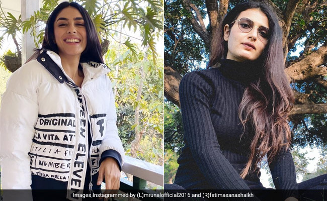 Fatima Sana Shaikh And Mrunal Thakur In Black And White Make Winter Fashion Wonderful