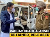 Video : AAP's Raghav Chadha, Others Detained; Protest At Amit Shah's Home Denied