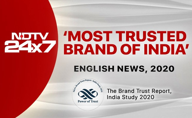 NDTV 24x7 Again Voted "India's Most Trusted Brand - 2020" In English News