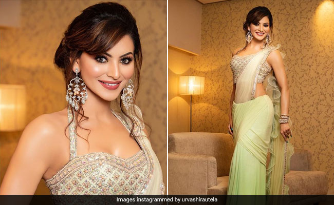 Urvashi Rautela's Shimmering <i>Saree</i> Sets The Sparkle Style Quotient Higher