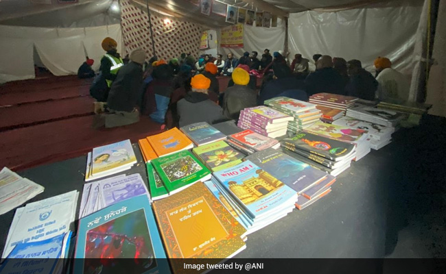 Makeshift Library Set Up At Delhi-Haryana Border Amid Farmers' Protests