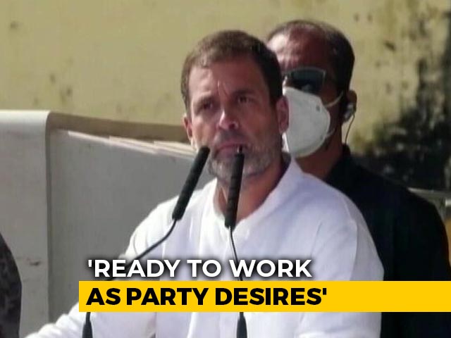 "Ready To Work As Party Desires": Rahul Gandhi At Congress Meeting