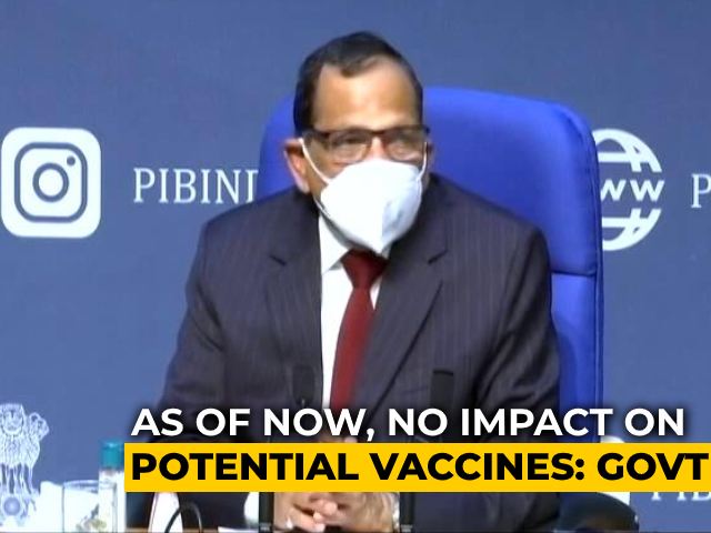 No Impact Of Mutant Coronavirus On Potential Vaccine: Government