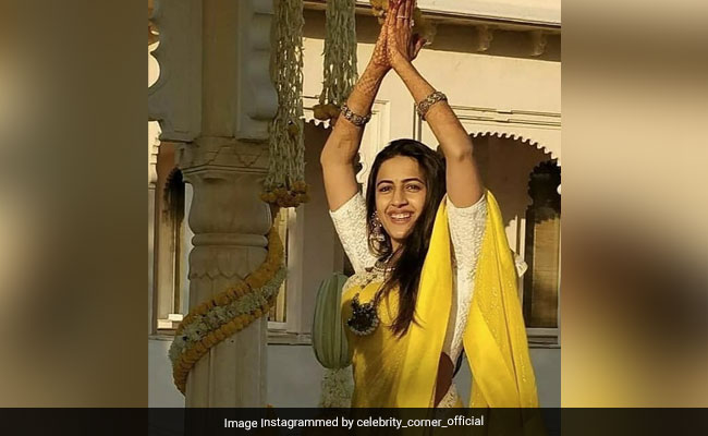 Pics from Niharika Konidela And Chaitanya JV's <i>Haldi</i> Ceremony