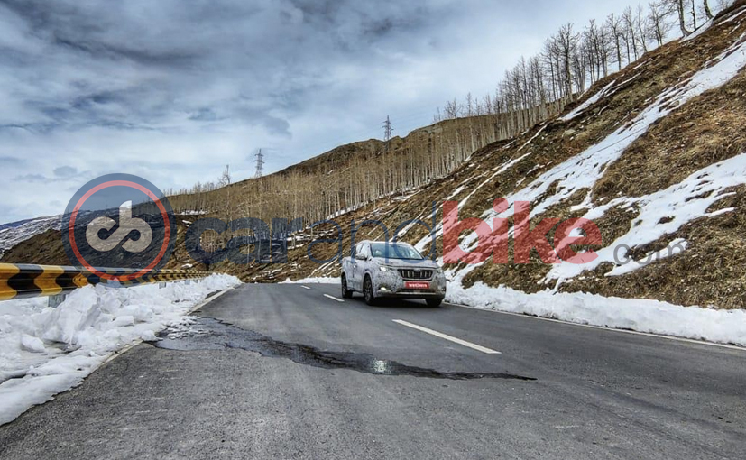 2021 Mahindra XUV500 Spotted Undergoing Cold Weather Testing In Manali