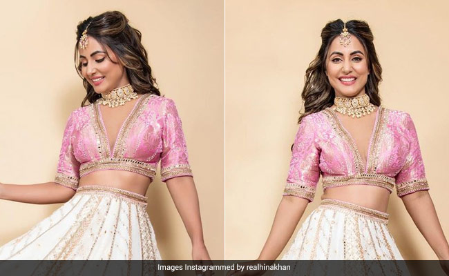 Hina Khan Gets Us In The Festive Groove In Her Pretty Pastel <i>Lehenga</i>