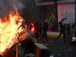 Protesters Clash With Police, Set Cars On Fire Over New Security Law In Paris Protesters Clash With Police, Set Cars On Fire Over New Security Law In Paris