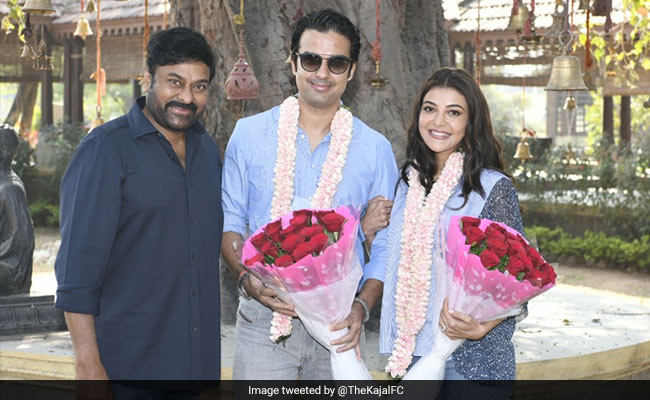 Chiranjeevi Welcomes Kajal Aggarwal And Gautam Kitchlu On <i>Acharya</i> Set. See Pics