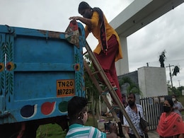 Trucks Arrive To Help 5,000 People Stranded Near Chennai IT Corridor Trucks Arrive To Help 5,000 People Stranded Near Chennai IT Corridor