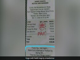 "Never Hurt A Samosa..." Hilarious Pun On Chennai Restaurant Bill Goes Viral "Never Hurt A Samosa..." Hilarious Pun On Chennai Restaurant Bill Goes Viral