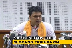 Biplab Deb Seeks People's "Mandate" After BJP Supporters' Slogans Biplab Deb Seeks People's "Mandate" After BJP Supporters' Slogans