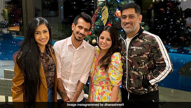 Dhoni Hosts A 'Homely' Dinner For Newlywed Yuzvendra Chahal And Wife Dhanashree (See Pics)