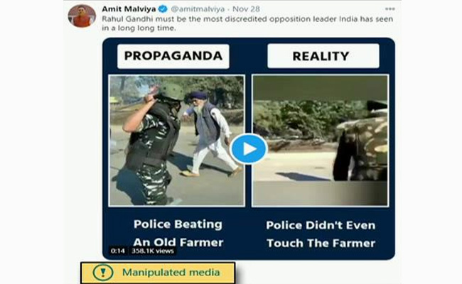 Twitter Flags BJP's Amit Malviya's Tweet As "Manipulated Media"