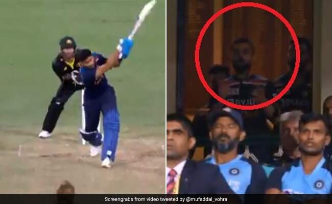 Shreyas Iyer hits 111M monster six Virat kohli reaction won the heart watch video Shreyas Iyer hits 111M monster six Virat kohli reaction won the heart watch video