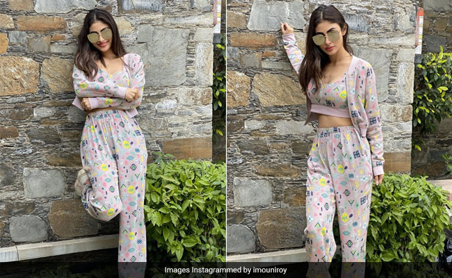 Mouni Roy Makes Winter Fashion Quirky In A Printed Co-Ord Set