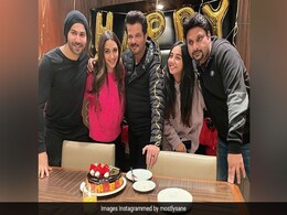 Anil Kapoor Cuts 64th Birthday Cake With Wife And Actors Kiara Advani And Varun Dhawan (See Pics) Anil Kapoor Cuts 64th Birthday Cake With Wife And Actors Kiara Advani And Varun Dhawan (See Pics)