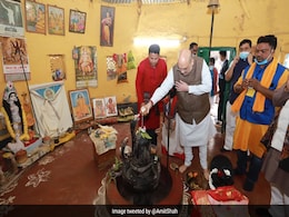 On Day 2 Of Bengal Visit, Amit Shah Visits Visva Bharati, Home Of Baul Singer On Day 2 Of Bengal Visit, Amit Shah Visits Visva Bharati, Home Of Baul Singer