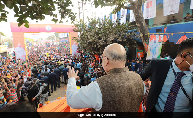बीजेपी का मिशन बंगाल : TMC के गढ़ बीरभूम में अमित शाह का मेगा रोड शो