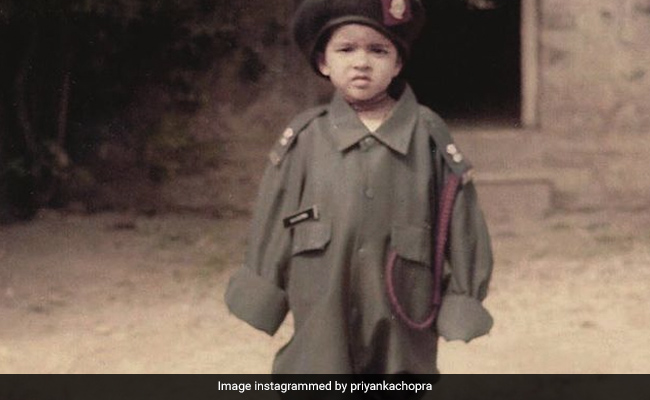 A Million-Dollar Throwback Pic Of Priyanka Chopra "Dressed In Her Dad's Army Uniform"