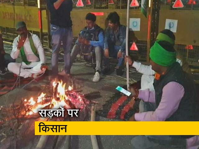 दिल्ली-नोएडा सीमा पर किसानों का जमावड़ा