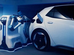 Volkswagen Showcases Prototype For Self Driving Charging Robot For EVs 