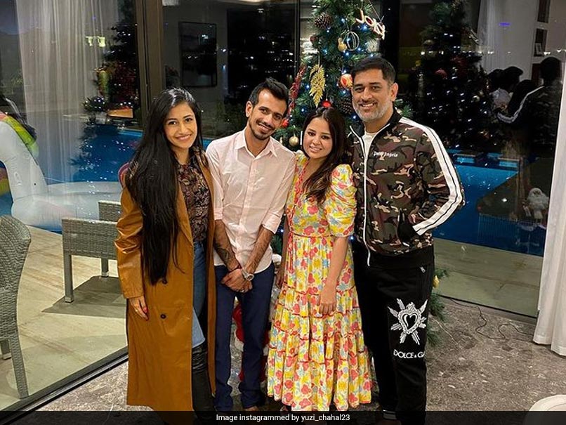 MS Dhoni Hosts Newly-Wed Yuzvendra Chahal, Dhanashree Verma For Dinner In Dubai. See Pics