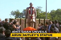 Amit Shah Unveiled The Statue On Arun Jaitley's Birth Anniversary Amit Shah Unveiled The Statue On Arun Jaitley's Birth Anniversary