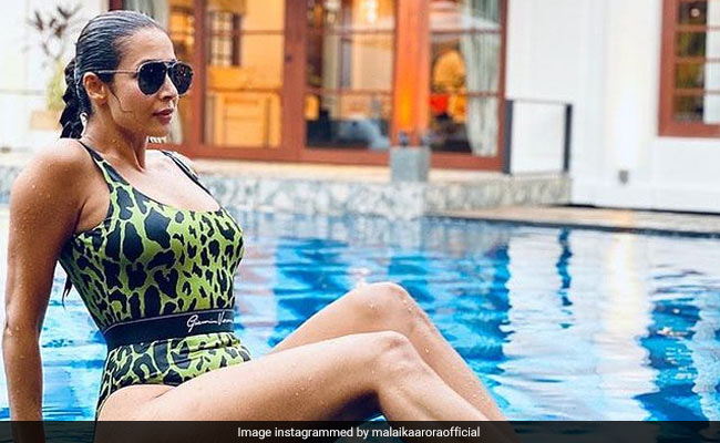 Malaika Arora Makes Pool Time Glamorous In An Animal Print Swimsuit