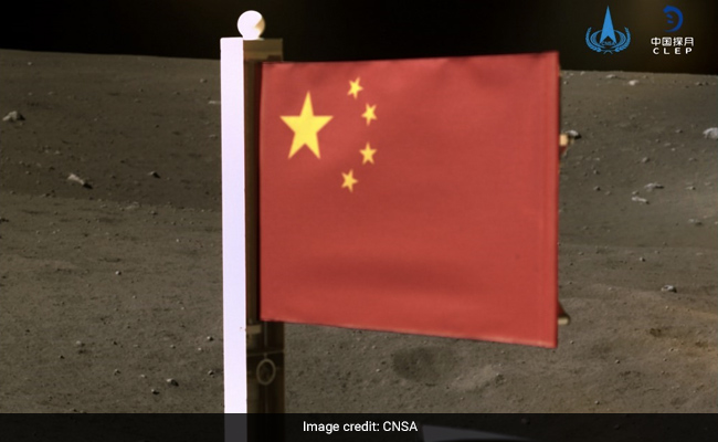 China Raises Its Flag On Moon Before Probe Lifts Off With Lunar Samples