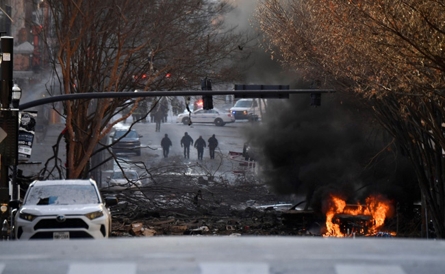 अमेरिका के नेशविल में क्रिसमस पर हुआ विस्फोट, तीन लोग घायल