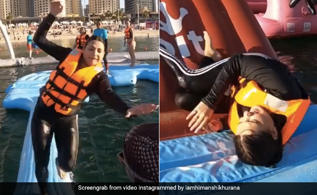 हिमांशी खुराना का कहीं फिसला पैर तो कहीं बिगड़ा बैलेंस, यूं गिरती और मस्ती करती दिखीं एक्ट्रेस- देखें Video