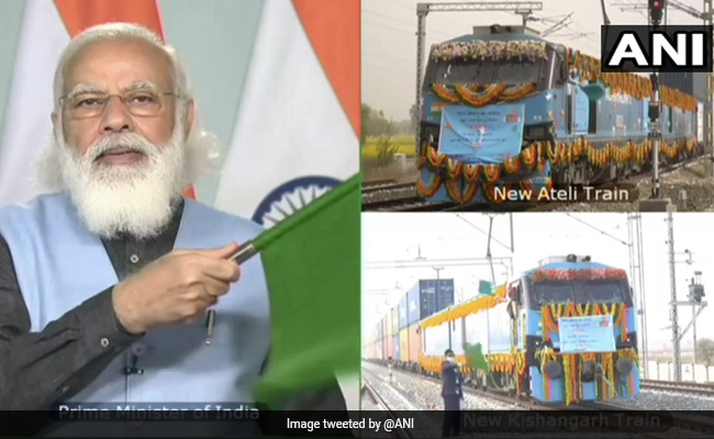 PM ने वेस्‍टर्न डेडिकेटेड फ्रंट कॉरिडोर के न्‍यू रेवाड़ी-मदार सेक्‍शन को राष्‍ट्र को किया समर्पित