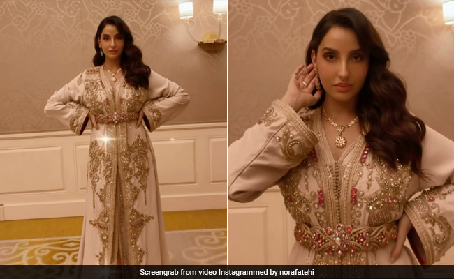 Dazzling In An Ivory Gown, Nora Fatehi Glams Up And How